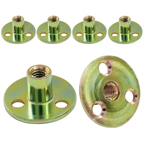 Hordion 24Pcs 5/16"-18 Carbon Steel T Nuts, Round Base Plate Nut 5/16"-18, 24pcs