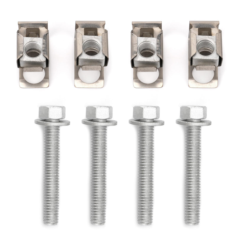 Set of 4 Exhaust Manifold Flange Bolts U Nuts Hardware Kit 03442 for Dodge Dakota 2004-2010 for Ram 1500 2011-2024 for Jeep Wrangler 2007-2012 6036734AA 6036684AA