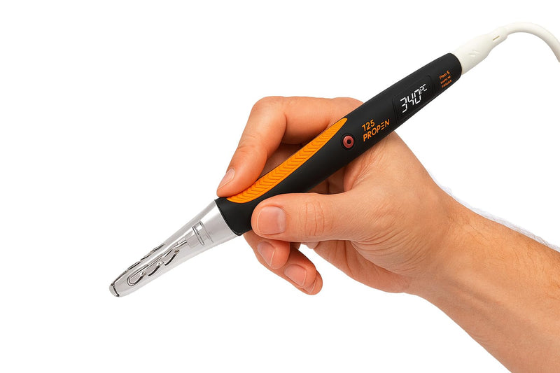USB-C Wired Soldering Iron with LCD Display, Adjustable Temp, Portable for Electronics Repair Black With Orange