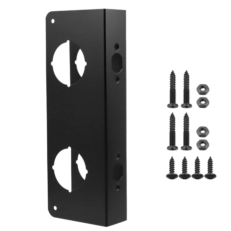 Semetall Door Guard Reinforcer,5-1/2" Door Hole,2-3/8" Backset,Black | Repair Doors, Add Extra Security to Your Home and Prevent Unauthorized Entry 5-1/2" x 2-3/8" Black