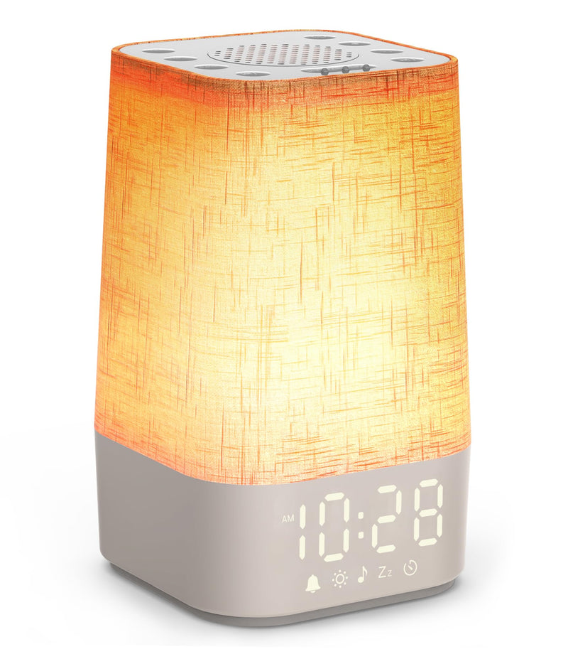 Sound Machine White Noise Machine with 30 Soothing Sounds, Sleep Timer, Dimmable Bedside Lamp Night Light Clock, Sunrise Alarm Clock Wake Up Light for Bedrooms, Baby, Kids, Adults, Heavy Sleepers