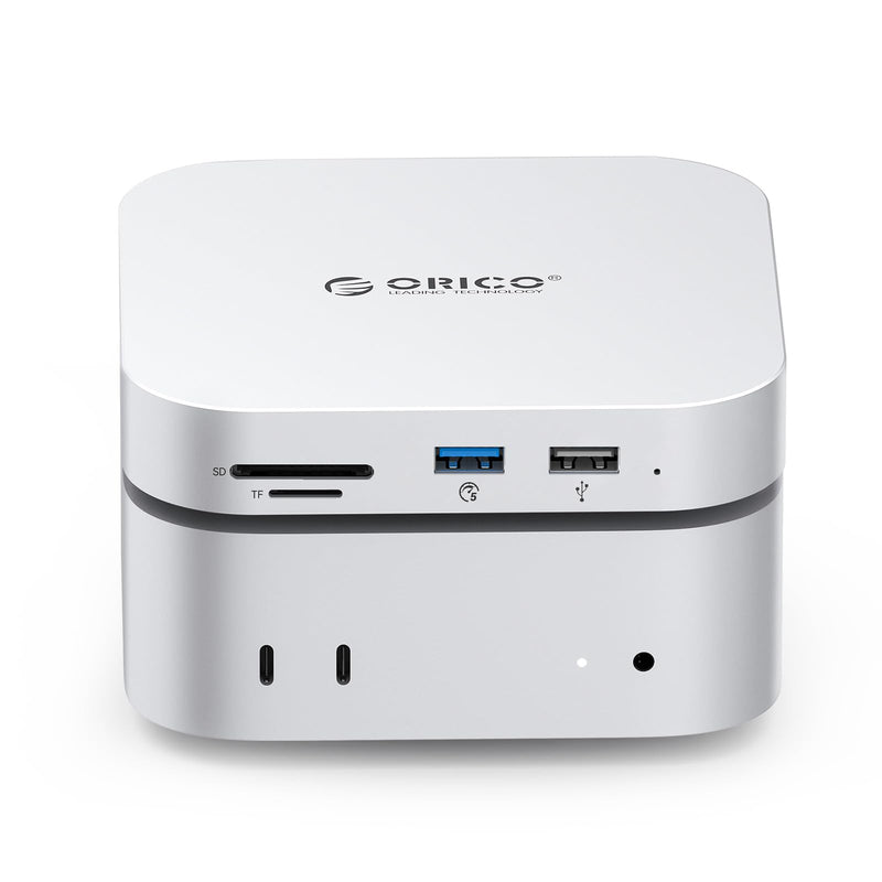 ORICO MiniMate SE Mac mini M4 512GB Storage & Docking Station, External SATA SSD (Non-Removable) 5Gbps(480MB/s), USB A*4, USB-C, SD/TF 3.0, 3.5mm Audio, Includes 2 Cables – M4SE