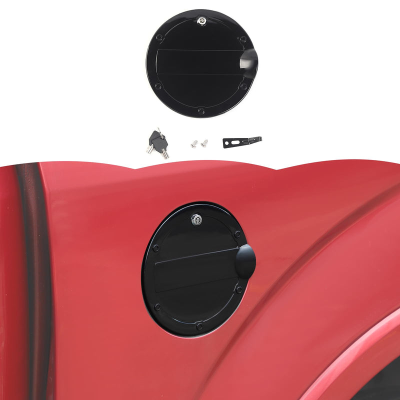 RT-TCZ Fuel Filler Door Locking Gas Tank Cap Cover Accessories for Ford F150 2015-2020 (Black) Black