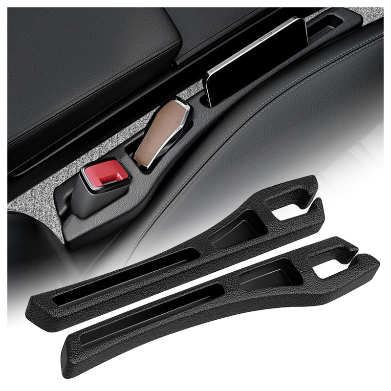 2PCS Car Seat Gap Filler Organizer,Multifunctional Car Gap Filler Organizer Storages Phone Key Avoids Things Falling,Universal Car Blocker Between Seats Car Organizer Car Accessories Balck