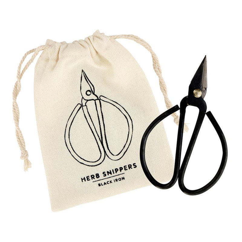 Santa Barbara Design Studio Kitchen Herb Shears Garden Scissors Herb Snipper, 5" Long, Black