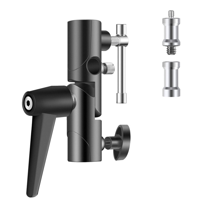 WELLMAKING Flash Speedlite Bracket for Camera - Swivel Design with Umbrella/Reflector Mount, Compatible with Canon, Nikon, Pentax, Olympus, Nissin, Metz and More