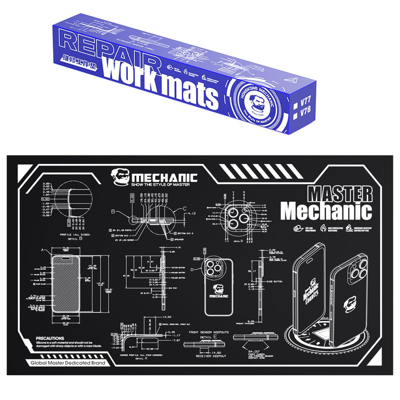 Mechanic V77/V78/V79 Multi-Function Phone Repair Work Mat, Motherboard Fixing Pad, Heat Insulation (V78) V78