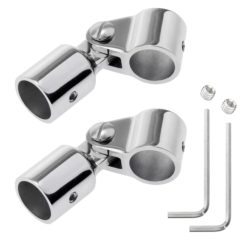 Bimini Top Hardware, 2 Pairs Eye End Caps and Jaw Slide 316 Stainless Steel Boat Canopy Fittings Replacement Parts 7/8 inch 2 Pair