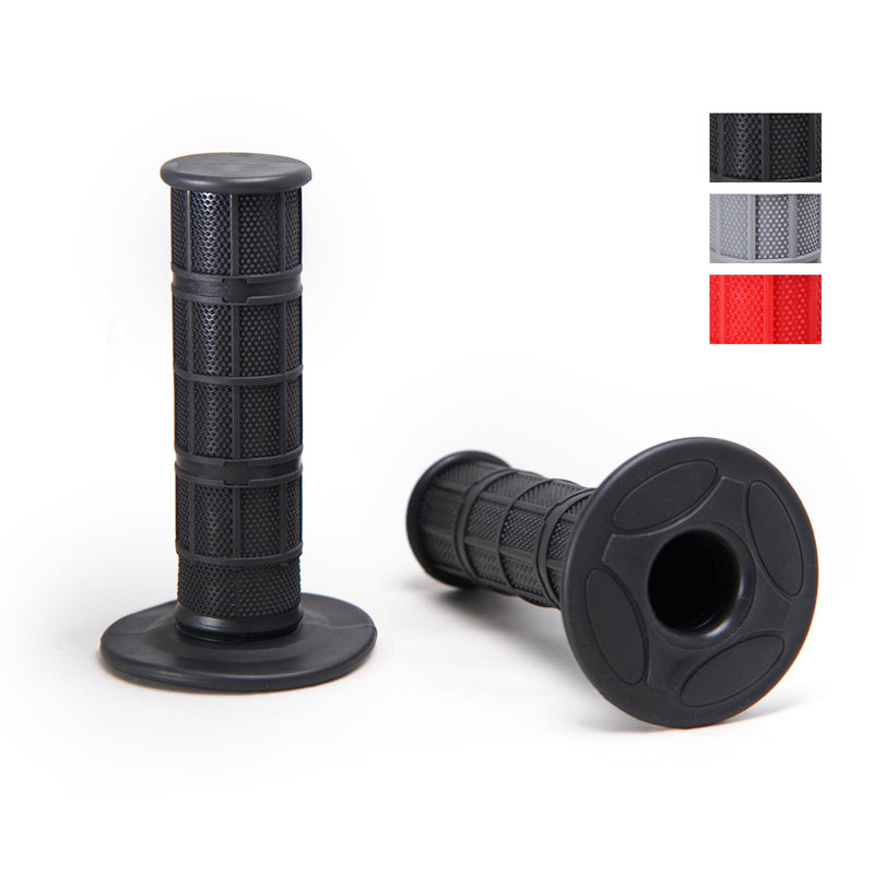 7/8" Motorcycle Hand Grips Dirt Bike Grips for CRF YZF WRF KXF KLX Pit-Bike, Soft Rubber Hand Handlebar Grip,Black Black
