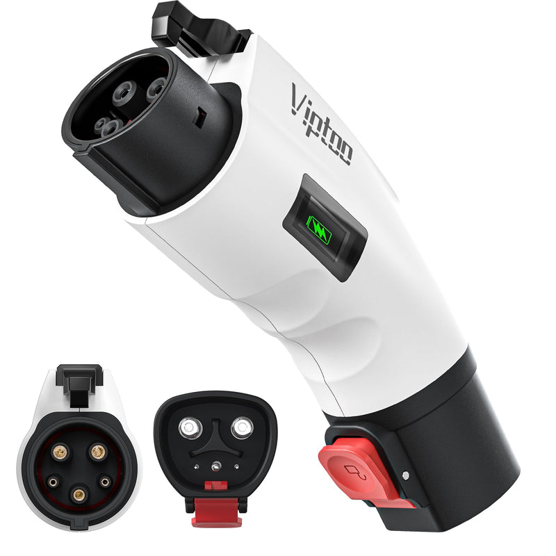Adapter for Tesla to J1772 Adapter, Compact with Light Indicator, Compatible with Tesla Wall/Mobile/Destination Chargers, Converts Tesla to J1772 for Non-Tesla EVs (for J1772 EVs Only) Matte White DD003C-WH