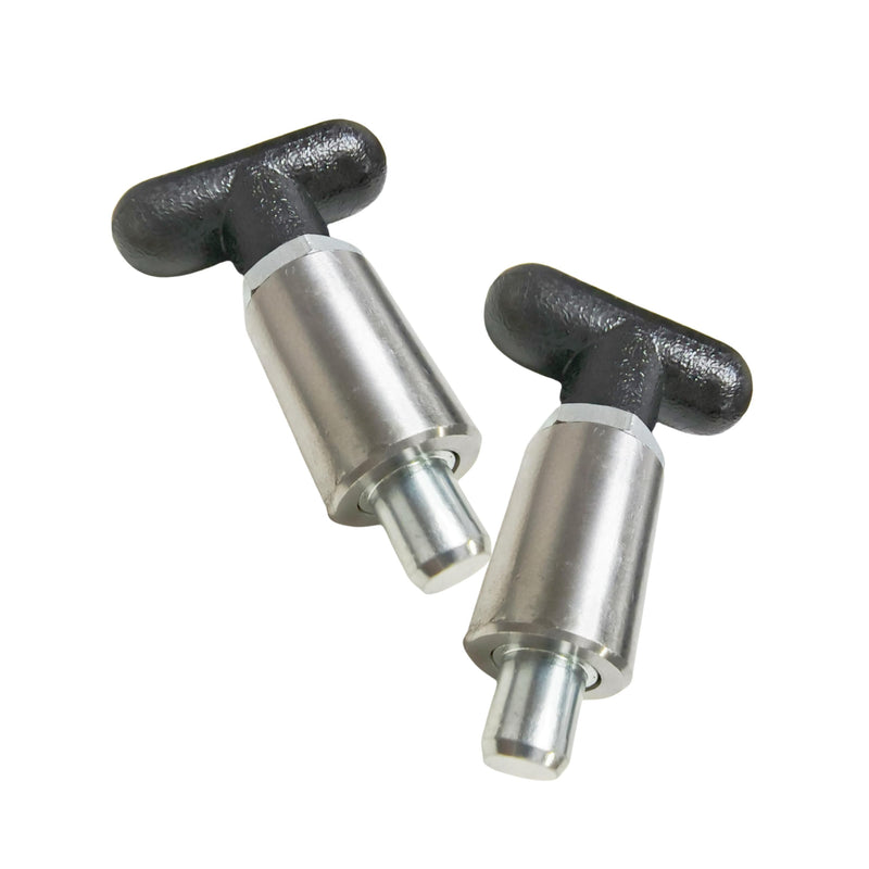Handle Spring-Loaded Pull pins, Steel Spring plungers/Dowel pins, Handle Pull Rod knobs, Screw Locks with Platform (T-Handle 3/8in-2Pcs) T-handle 3/8in-2Pcs