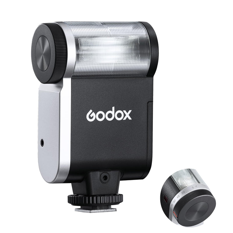 Godox iA32 Retro Camera Flash for Sony ZV-1, ZV-E10 Canon Nikon Cameras | 8 Power Levels(1/128-1/1), 2.5s Recycle, 490 Times Flash, GN15 Guide Number