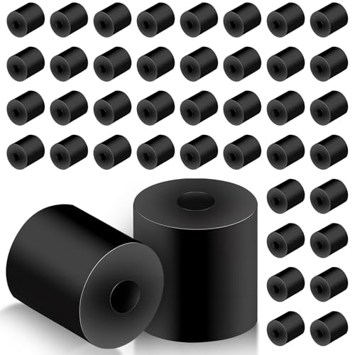 40 Pcs Black Rubber Spacers, Multi Purpose Rubber Spacer 3/4Inch OD x 1/4Inch ID x 3/4Inch Thickness, Rubber Bushing Anti Vibration Spacer Thick Rubber Washers for Vibration, Bolts, Home, Car Accessor