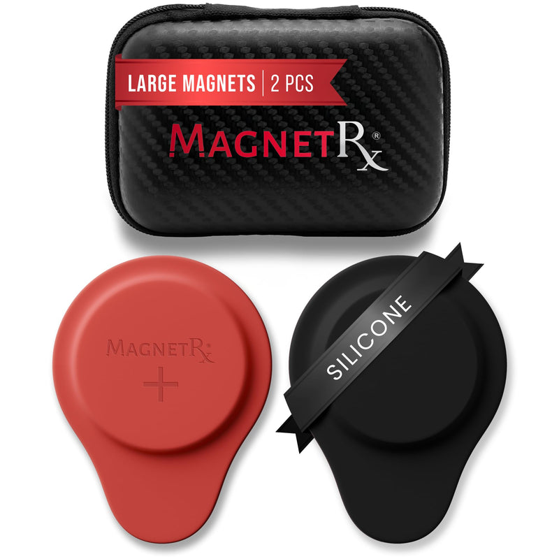 MagnetRX® Neodymium Biomagnetic Magnet Kit – Imanes para Biomagnetismo Médico – Dr Goiz Biomagnetic Therapy Magnets for Bio Magnet Pair – Biomagnetism Magnets with Silicone Covers (Large | 2 Units) Large (Silicone Covers)