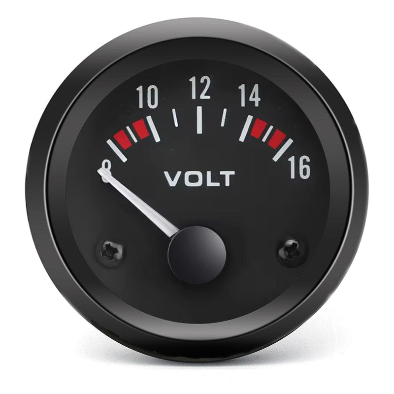2"(52mm) DC12V Voltmeter Digital Volt Gauge Voltage Meter Kit 8-16V for Car Truck Vehicle Automotive
