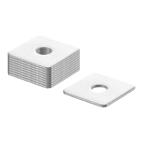 uxcell 30Pcs 1-3/16" Square Plate Washer for 5/16" Bolt, 201 Stainless Steel Bearing Plate Flat Washers Spacer Gasket for Machinery Repair, Outdoor Construction (0.08" Thick) 1-3/16" x 5/16" x 0.08" 30