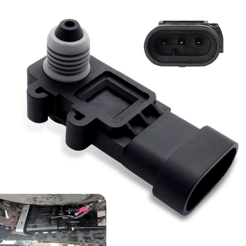 Fuel Tank Pressure Sensor, High Temperature Resistance Vapor Vent Port Tank Pressure Sensor, Replacement Number 16238399 9377680 09377680 16196060 Accessories, Suitable for Most Cars (Black)