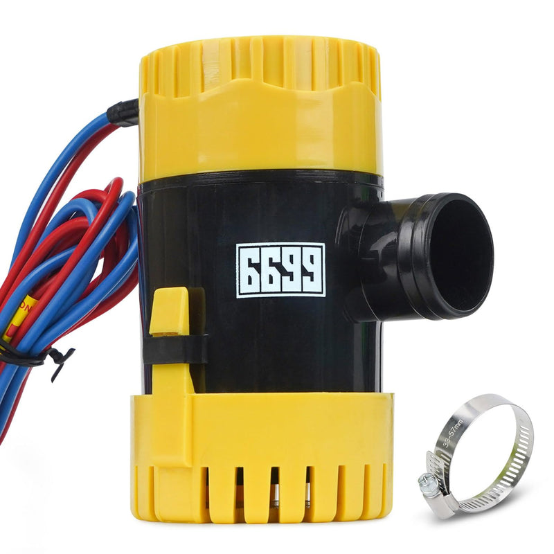 Submersible Boat Bilge Pump 12V DC with 3.3ft Power Cord 11000 GPH High Flow for Marine Yacht Kayak Canoe and Small Boats Efficient Water Removal System with Durable Design and Easy Installation