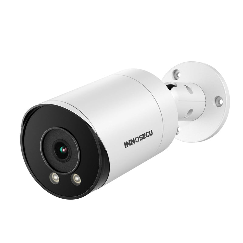 8MP AI IP PoE Camera, Bullet Security Surveillance Camera Outdoor IP67, Face Detection, Human &Vehicle Detection, 2.8mm Lens Wide Angle 110 °, Built-in Mic, Night Vision 100ft, INB8BR49E 8MP W/B NIGHT VISION