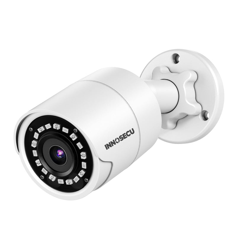 5MP Bullet PoE Camera, IP Surveillance Security Camera, Waterproof Outdoor IP67, Built-in Mic, 2.8mm Lens Wide Angle 110°, Night Vision 100ft, AI Human&Vehicle Detection, INB5GR38F (White) 5MP CAMERA