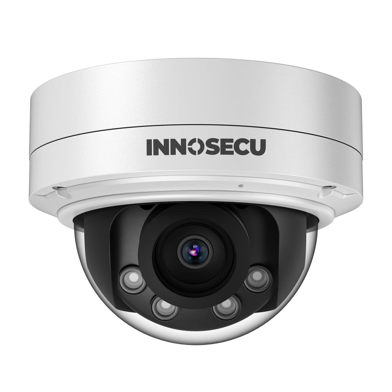 Vandal-Proof Dome PoE Camera 5MP, Outdoor Security Surveillance Camera, Motorized Lens 2.8~12mm, Night Vision Up to 120ft, Built-in Mic, Human/Vehicle Detection, No PT Supported, IND5GR57Z 5MP CAMERA