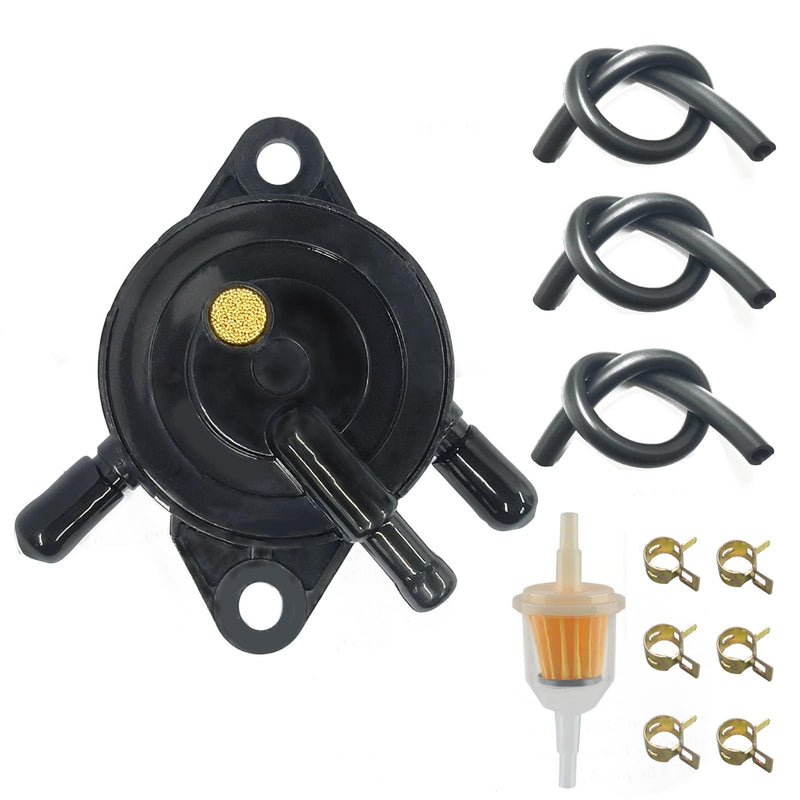 Fuel Pump with Filter and Oil Hose Fit for Kohler 17HP-25HP Cub Cadet Briggs and Stratton mikuni John Deere Kawasaki Yamaha Golf Cart Lawn Mower Small engine 808492 808656