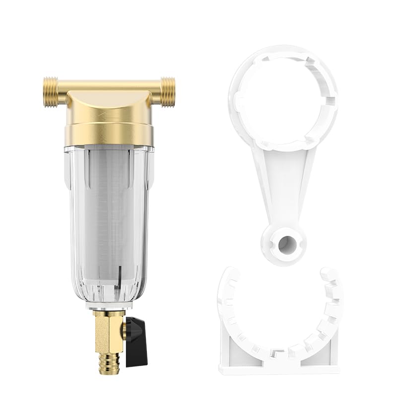 40 Micron 3/4" Sediment Filter, Filters For Well Water,Sediment Water Filter,Spin Down Whole House for Water,Washing Machine Filter Free