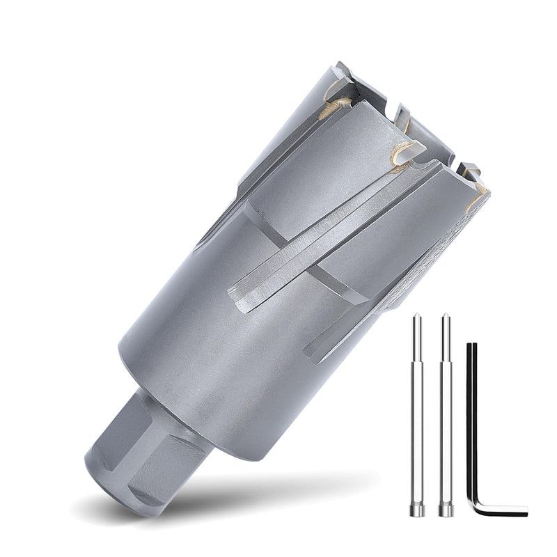 1-1/2" x 2" Annular Cutter with Weldon Shank,Carbide Tip Annular Drill Bit for Stainless Steel, Iron (2" Depth, 1-1/2" Diameter) 2" depth