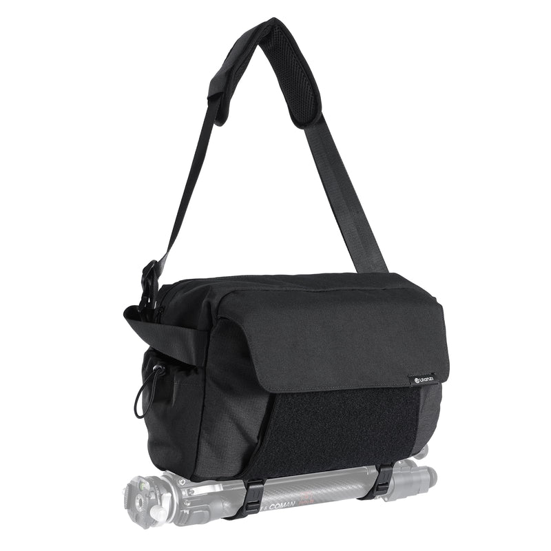 ULANZI BP11 8L Camera Sling Bag with Tripod Holder Everyday Carry | Lightweight Splash-Proof Anti-Theft Crossbody for DSLR/Mirrorless/ Laptop,Customizable Front Patch Pocket for Travel,Hiking