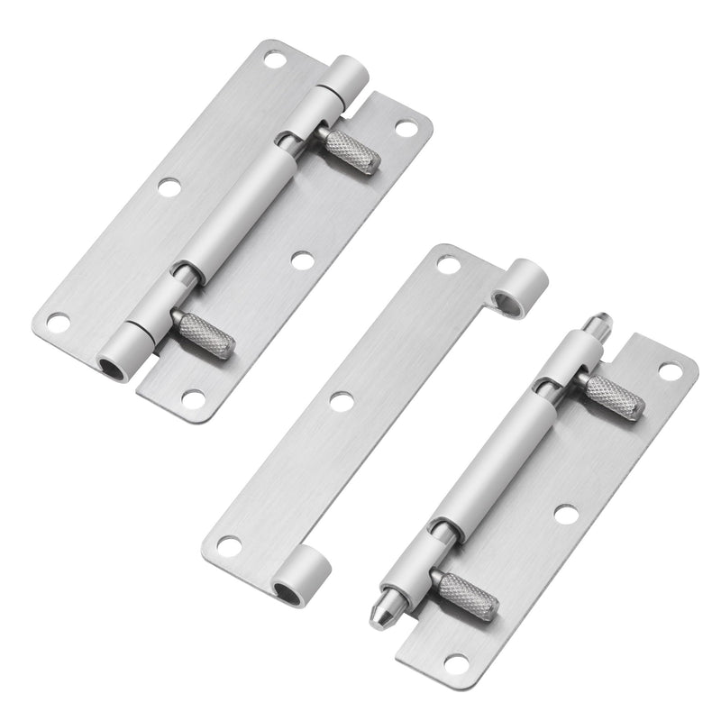 4 Inch Quick Release Hinge, Stainless Steel 304, Detachable, Spring Release Hinges with 6 Holes for Cabinet Lids, Electrical Enclosure Doors, Horizontal & Vertical Mounting (4, 4 inch)