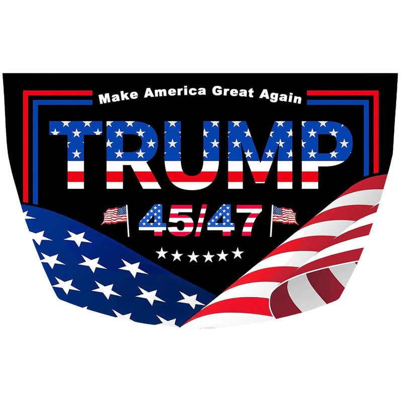Trump 2025 Flag Car Hood Cover, 3.9x5.2 Ft, Smiling MAGA Elastic Windproof Banner, Cars, SUVs, MPVs, Weatherproof Washable Fabric