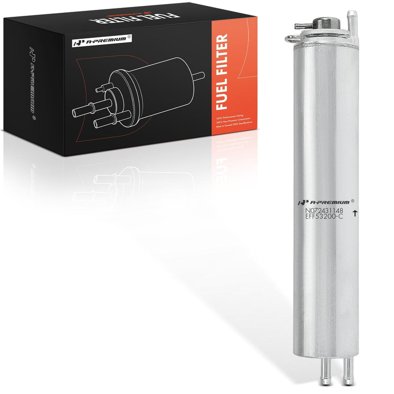 A-Premium Fuel Filter Compatible with BMW X5 2000-2005, 525i 2003, 530i 2001-2003, 540i 2001-2003, 545i 2004, 740i 2001, 740iL 2001, 2.5L 3.0L 4.4L 4.6L