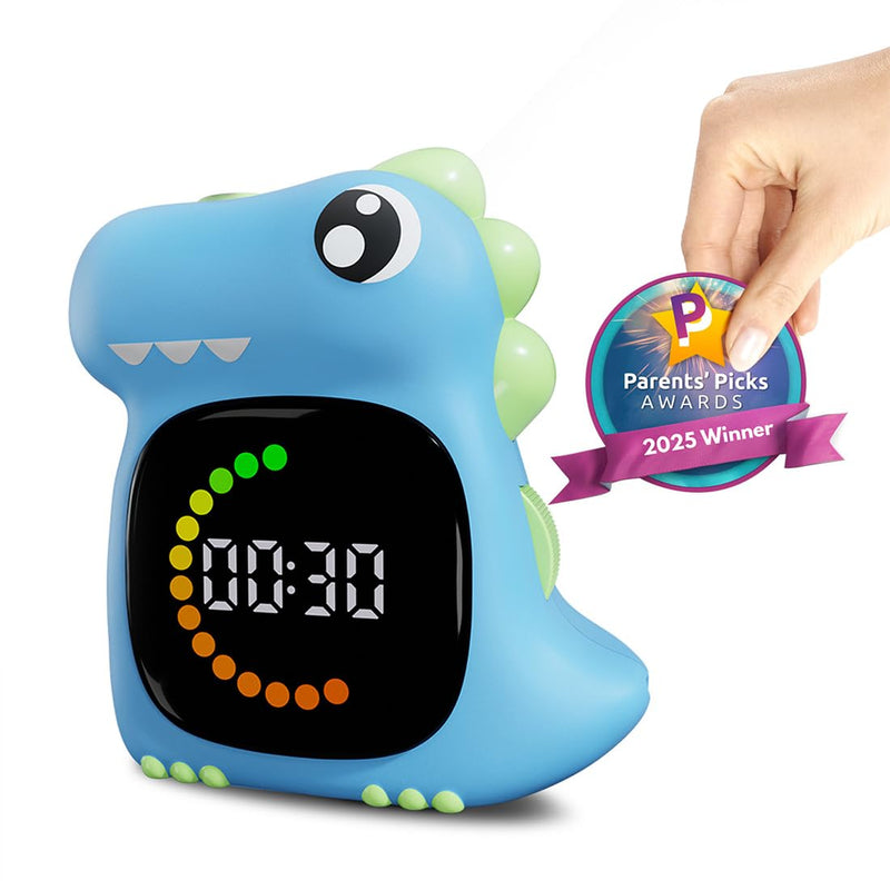 Visual Timer for Kids Light Blue Dinasuor Kids Timer Visual Led Rechargeable Toddler Timer Visual Countdown for Classroom Home Studing Playing