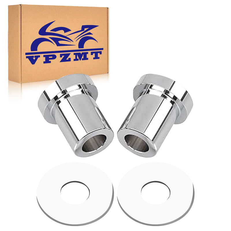Solid Billet Handlebar Riser Bushings for Harley Touring/Street Glide/Electra Glide/Road Glide/Road King/Tri Glide/Softail/Fat Boy/Fat Bob/Heritage Classic/Low Rider (Solid Billet-Chrome) Chrome