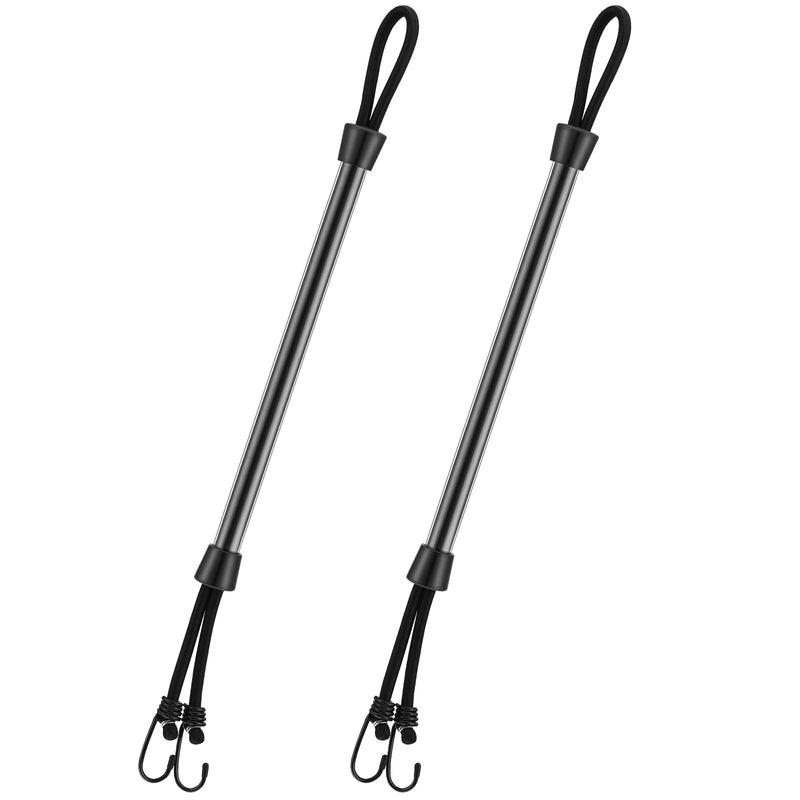 Tandefio 2 Pcs Dock Rods for Boat Docking Pole 16 Inch Docking Sticks for Boats Mooring Bungee Lines with Hook, Speedboat Accessories for Men Gifts Black