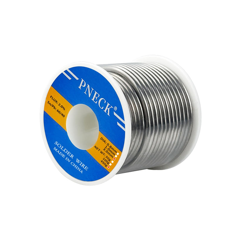 60/40 Tin Lead Rosin Core Solder Wire for Electrical Soldering, 1/8" 1 lb (3 mm 450 g) 3.0mm-450g (1lb)