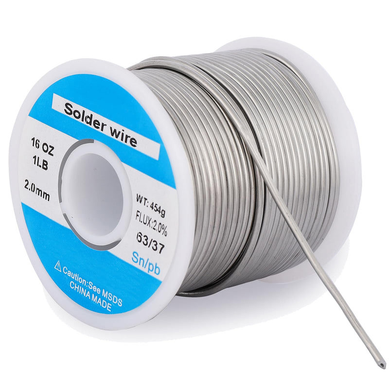 63/37 2mm 1LB Tin Solder Wire with Flux for Electrical Soldering Repair 63 37 1lb