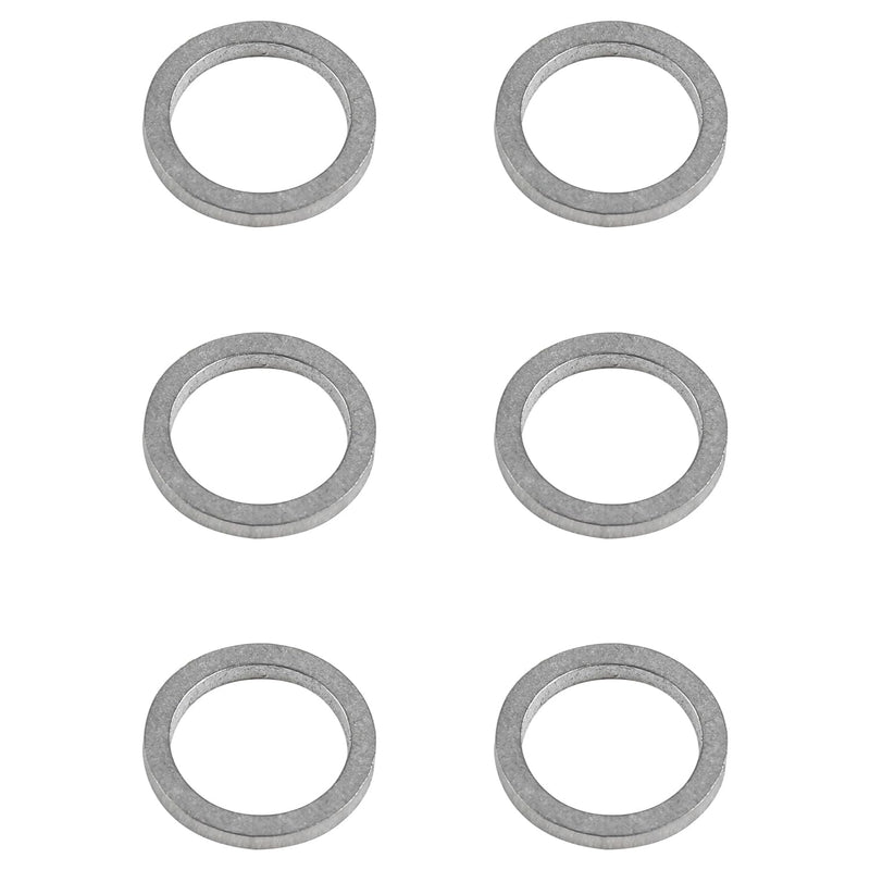6PCS 90430-14M09-00 Oil Drain Plug Gasket, 90430-14228-00 Crush Washer Seal Ring Compatible with Yamaha Outboard F15 F20 F25 F30 F40 F50 F60 F70 F80 F100 F115 F150 F200 F225