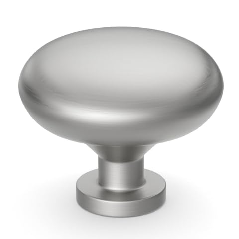 20 Pack Brushed Nickel Cabinet Knobs Silver Kitchen Dresser Knobs Aluminum Round Silver Dresser Drawer Hardware Bathroom Hardware 20