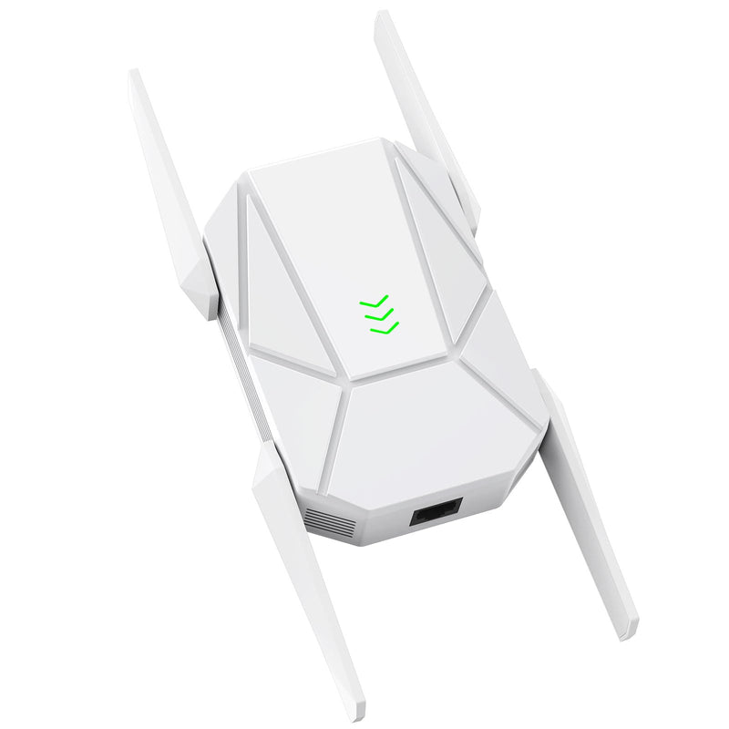 2025 AX1800 WiFi 6 Extender Signal Booster - Dual Band 2.4G/600Mbps & 5.8G/1200Mbps, WiFi Extender with Gigabit Port, 802.11AX Tech, 12999 Sq.Ft Long Range WiFi Repeater, Connects 100+ Devices White