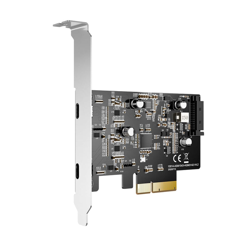 MAIWO 10Gbps PCIE USB C 3.2 GEN 2 Card, 2-Port USB-C to PCIE Expansion Card, Support PCIE X4 X8 X16 Host, PCI Express X4 to USB 3.2 GEN 2 Adapter for Desktop PC KC014
