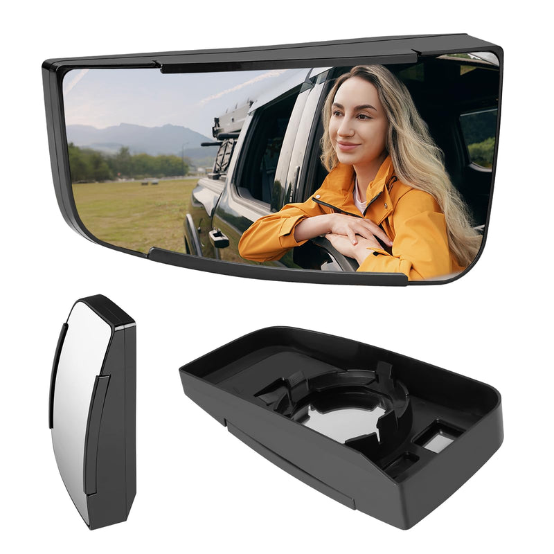 Lower Driver Side Mirror Replacement for Chevy Express 2500 3500 Van/GMC Savana 2500 3500 2003-2017, Chevrolet Express 1500/Savana 1500 Van 2003-2014 - Left Side View Convex Mirror Glass