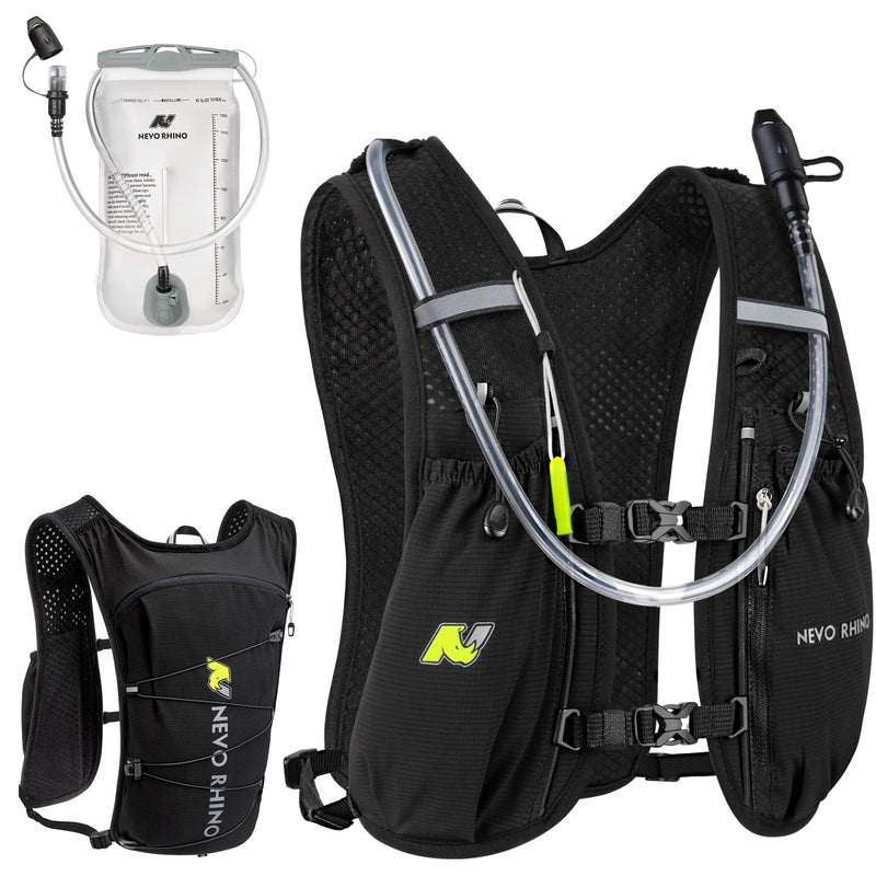 Hydration Running Vest for Women, Water Vest Backpack 5L Small, Lightweight Hydration Pack Mini Vest Women for Hiking, Trail Marathon Race (Pack with 1.5L Water Bladder) Black