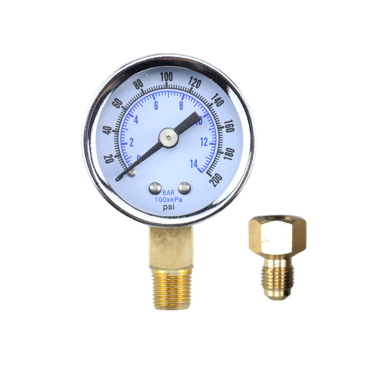Oil Burner Pump Test Kit ，Heater Pumps Test Gauge ，Pressure Gauge，Oil Burner Pumps Test Gauge 0-200 PSI Fits be Used for Beckett, Suntec, Webster Danfoss Fuel Pumps