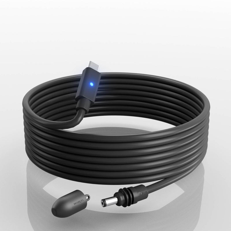 Starlink Mini Cable 16.4FT, 16AWG Starlink Cable with Indicator Light 140W USB C to DC, Accessories for Starlink Work with 100W+ PD Source, Compatible with 28V PPS 20V PD Protocols 16.4FT with LED