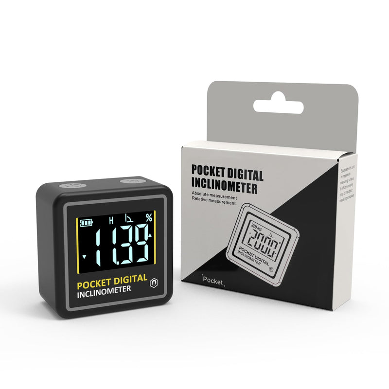 KNINE OUTDOORS Mini Digital Angle Finder 4-side Strong Magnetic Angle Gauge, Table Saw Miter Protractor, Woodworking Measuring Tool, Level Box for Hanging (1 Pack, Plastic, Small Size) 1 Pack