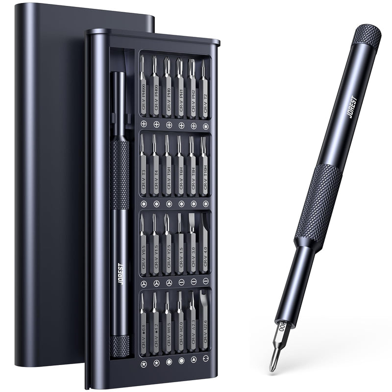 JOREST 25-IN-1 Precision Screwdriver Set, Mini Repair Tool Kit with Torx for Macbook, Computer, Laptop, iPhone, PS5, Xbox, Switch, Glasses, Watch, Ring Doorbell, Electronic, Small Gift Gadget for Men 25-in-1 CRV