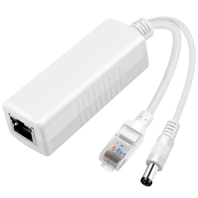 3-Pack Gigabit PoE Splitter 12V 2A Output with IEEE 802.3af/at Standard Compliant, Power Over Ethernet Splitter Adapte for Security Camera, AP, Voip, 5.5x2.1mm DC Plug 3
