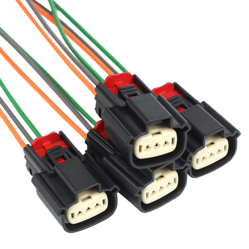 Ignition Coil Connector Plug Wire Harness for Ford Edge Explorer for F150 F-250 Super Duty F-350 Fusion for Mustang Police Interceptor Taurus Transit-150 250 350, for Lincoln MKC MKS MKT MKX MKZ 4pcs