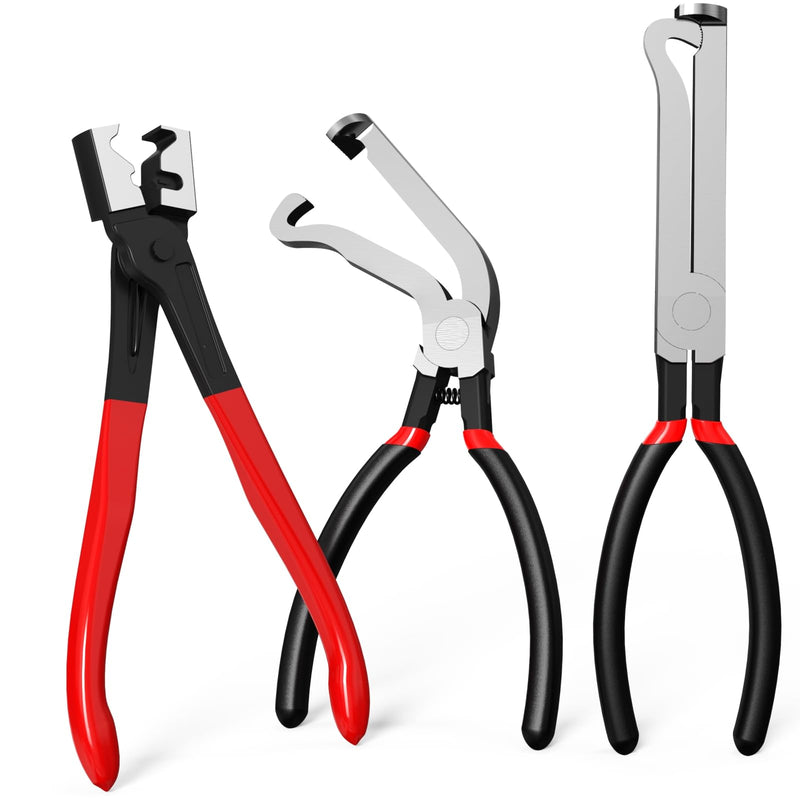 Electrical Disconnect Pliers 3-Pack Professional Set - Automotive Connector & Fuel Line Clip Remover Tools for Cars, Trucks Repair with Rapid Disconnector (Multi-Use Kit)
